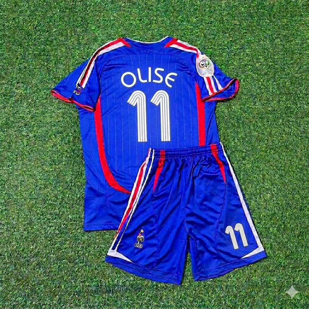 Michael Olise #11 World Cup Kids Blue Retro Football Jersey Collection