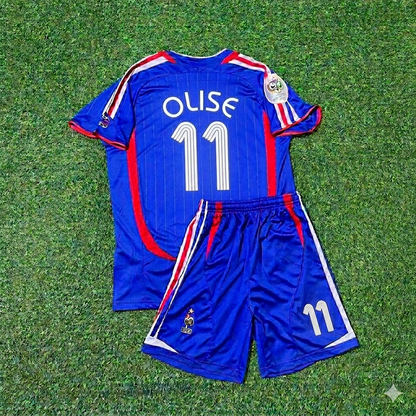 Michael Olise #11 World Cup Kids Blue Retro Football Jersey Collection