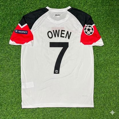 Michael Owen #7 Manchester United 2011 Champions League Final White Football Jersey Kit