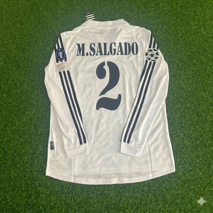 Míchel Salgado 2- Real Madrid 2002/2003 Long Sleeve Home Jersey
