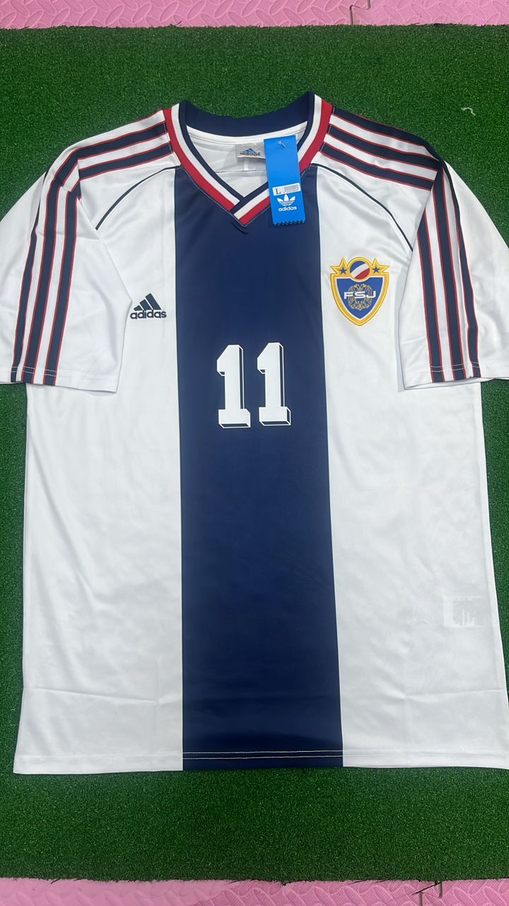 Yugoslavia Sinisa Mihajlovic Retro Black Kit Jersey Trikot Maglia Soccer Kit