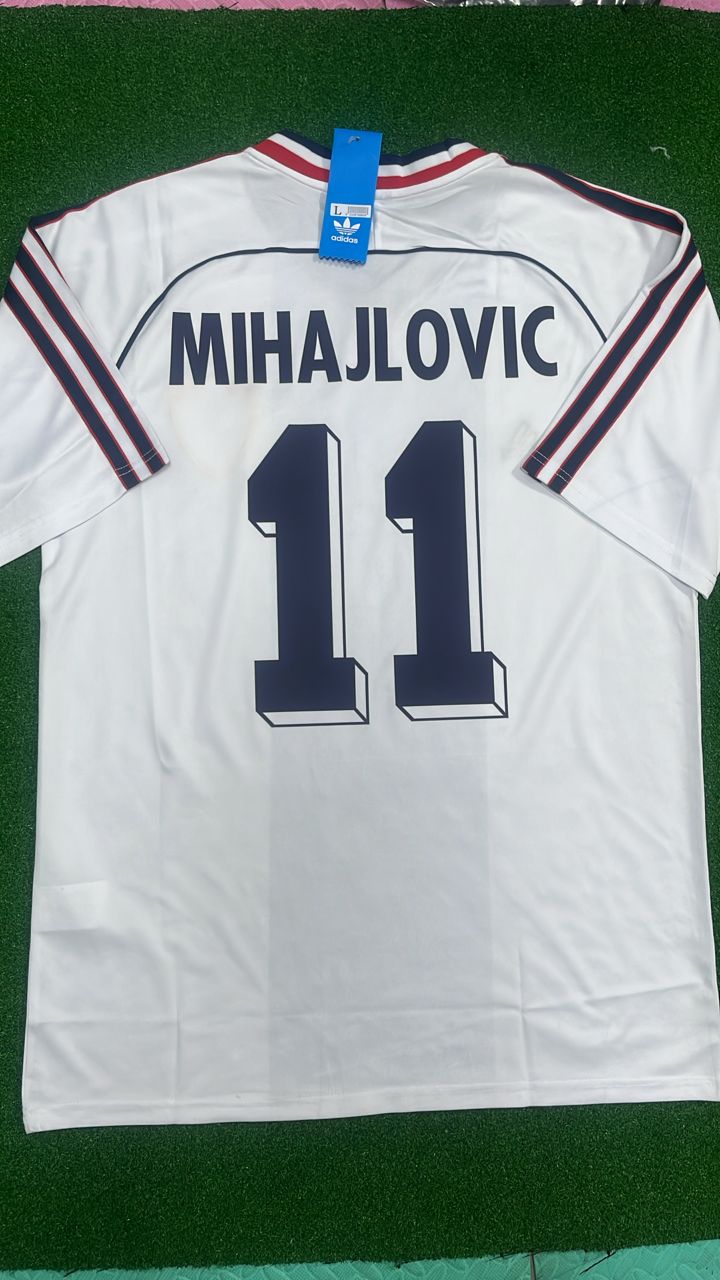 Yugoslavia Sinisa Mihajlovic Retro Black Kit Jersey Trikot Maglia Soccer Kit