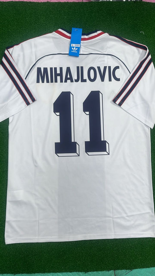 Yugoslavia Sinisa Mihajlovic Retro Black Kit Jersey Trikot Maglia Soccer Kit