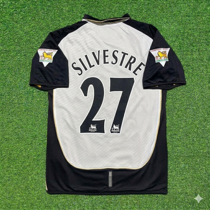 Mikaël Silvestre #27 Manchester United 2001-2002 Reversible Retro Football Jersey