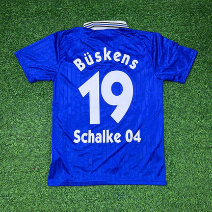 Mike Büskens Schalke 04 1996-1997 Heim Retro Fußballtrikot Jersey