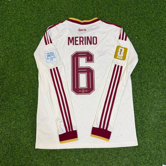 Spain World Cup 2026 Mikel Merino #6 Away Long Sleeve Football Jersey