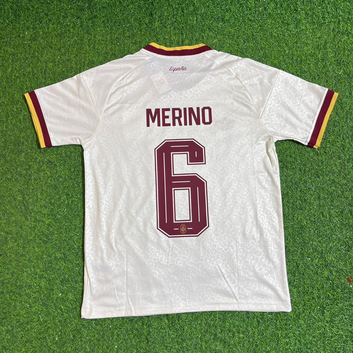 Mikel Merino #6 Spain Two Star 2026 World Cup Champions Away Football Jersey