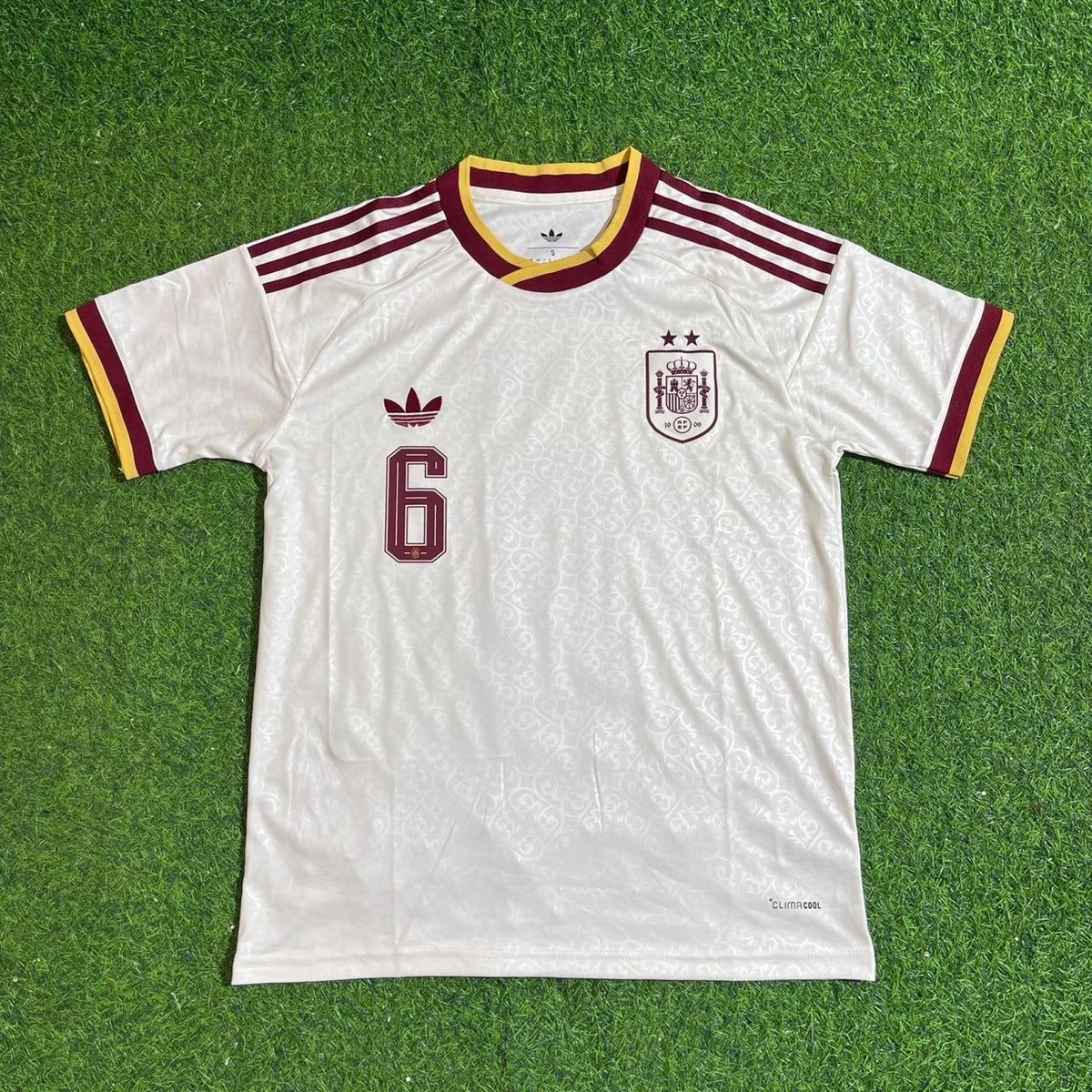 Mikel Merino #6 Spain Two Star 2026 World Cup Champions Away Football Jersey