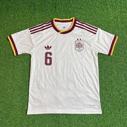 Mikel Merino #6 Spain Two Star 2026 World Cup Champions Away Football Jersey