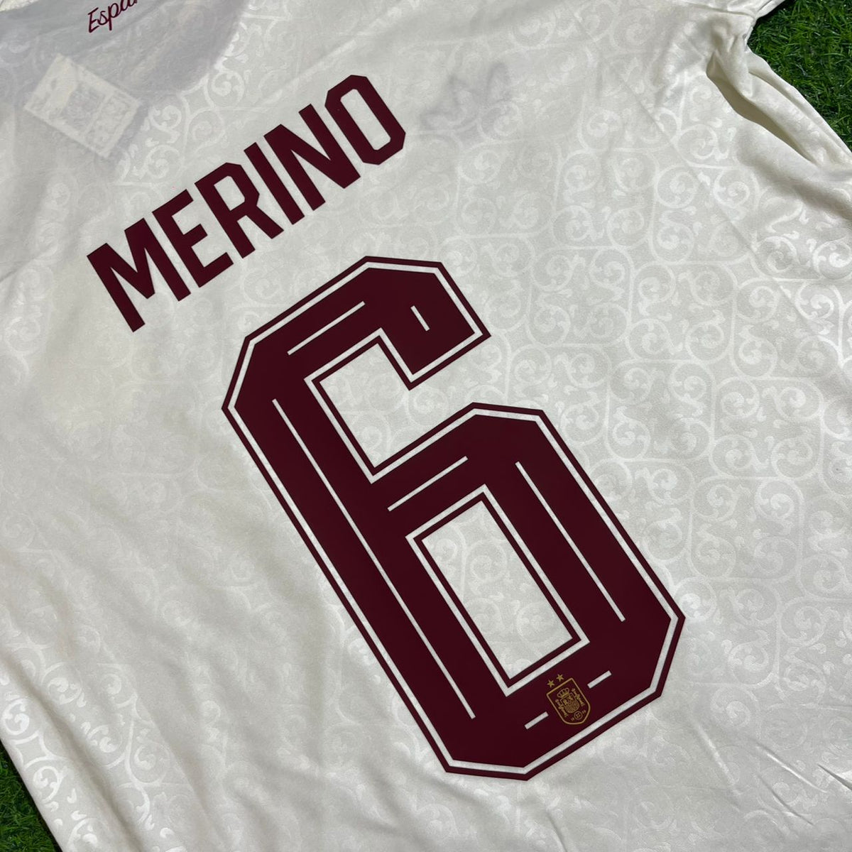 Mikel Merino #6 Spain Two Star 2026 World Cup Champions Away Football Jersey
