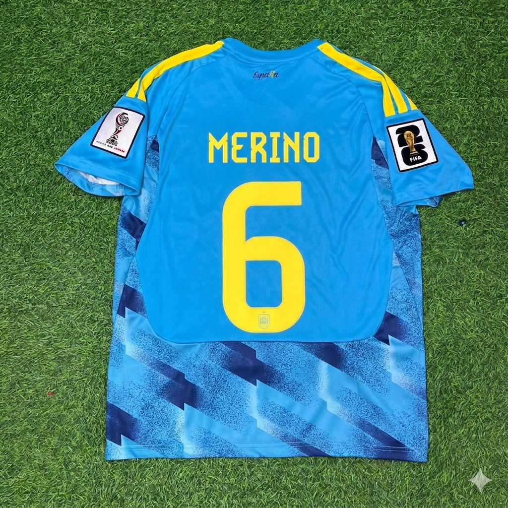 Mikel Merino #6 Spain 2026 World Cup Blue Special Football Jersey