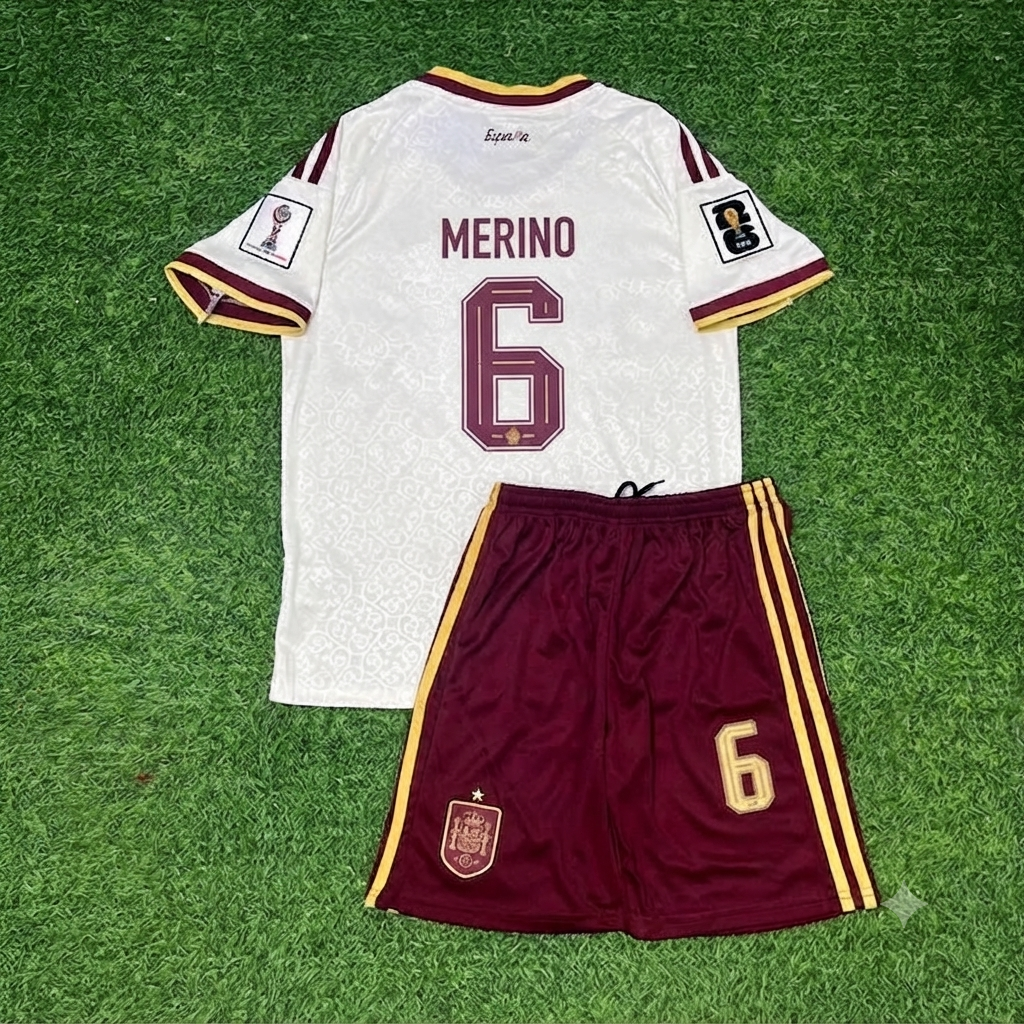 Spain World Cup 2026 Mikel Merino Kids Football Jersey