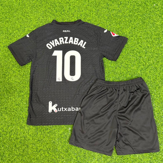Mikel Oyarzabal Real Sociedad 2027 Away Black Kids Football Jersey