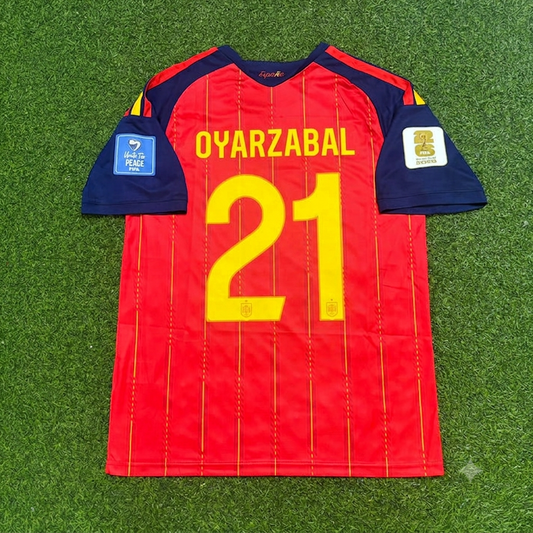 Spain World Cup 2026 Mikel Oyarzabal #21 Home Football Jersey