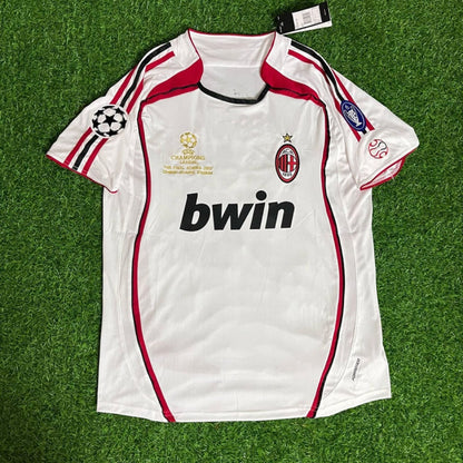 Milan 2007 Final Athene Champions League Final White Retro Football Jersey Kit