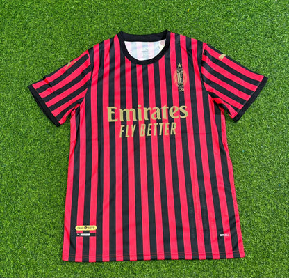 AC Milan 120th Anniversary Special Golden Retro Football Jersey Kit