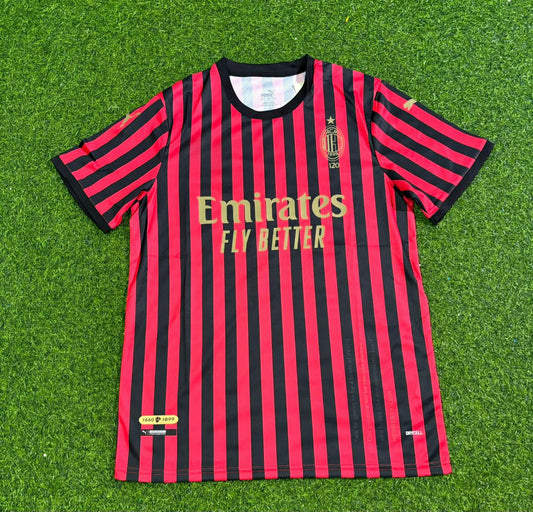 AC Milan 120th Anniversary Special Golden Retro Football Jersey Kit