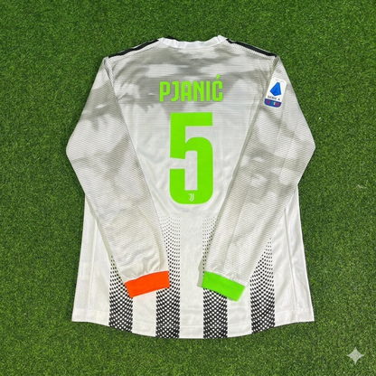 Miralem Pjanić #5 Juventus 2019-2020 Long Sleeve Retro Football Jersey Kit