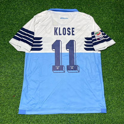 Miroslav Klose #11 Lazio White Blue Retro Home Football Jersey Kit