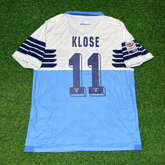Miroslav Klose #11 Lazio White Blue Retro Home Football Jersey Kit