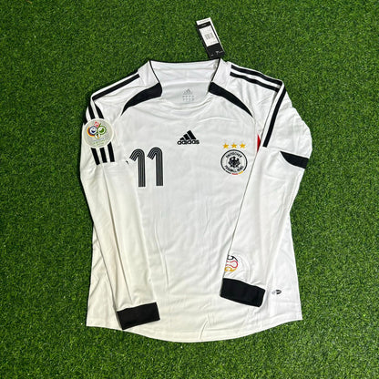Germany World Cup 2006 Miroslav Klose Long Sleeve White Football Jersey