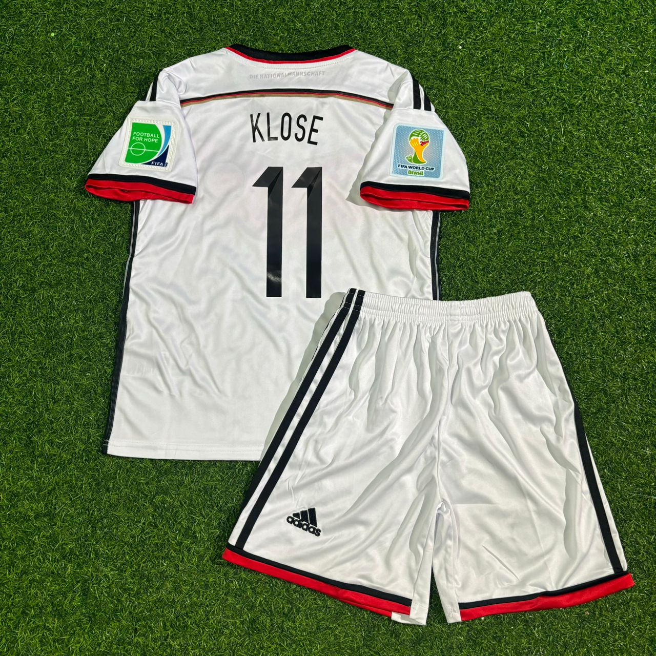Germany World Cup 2014 Miroslav Klose Kids White Retro Football Jersey Kit