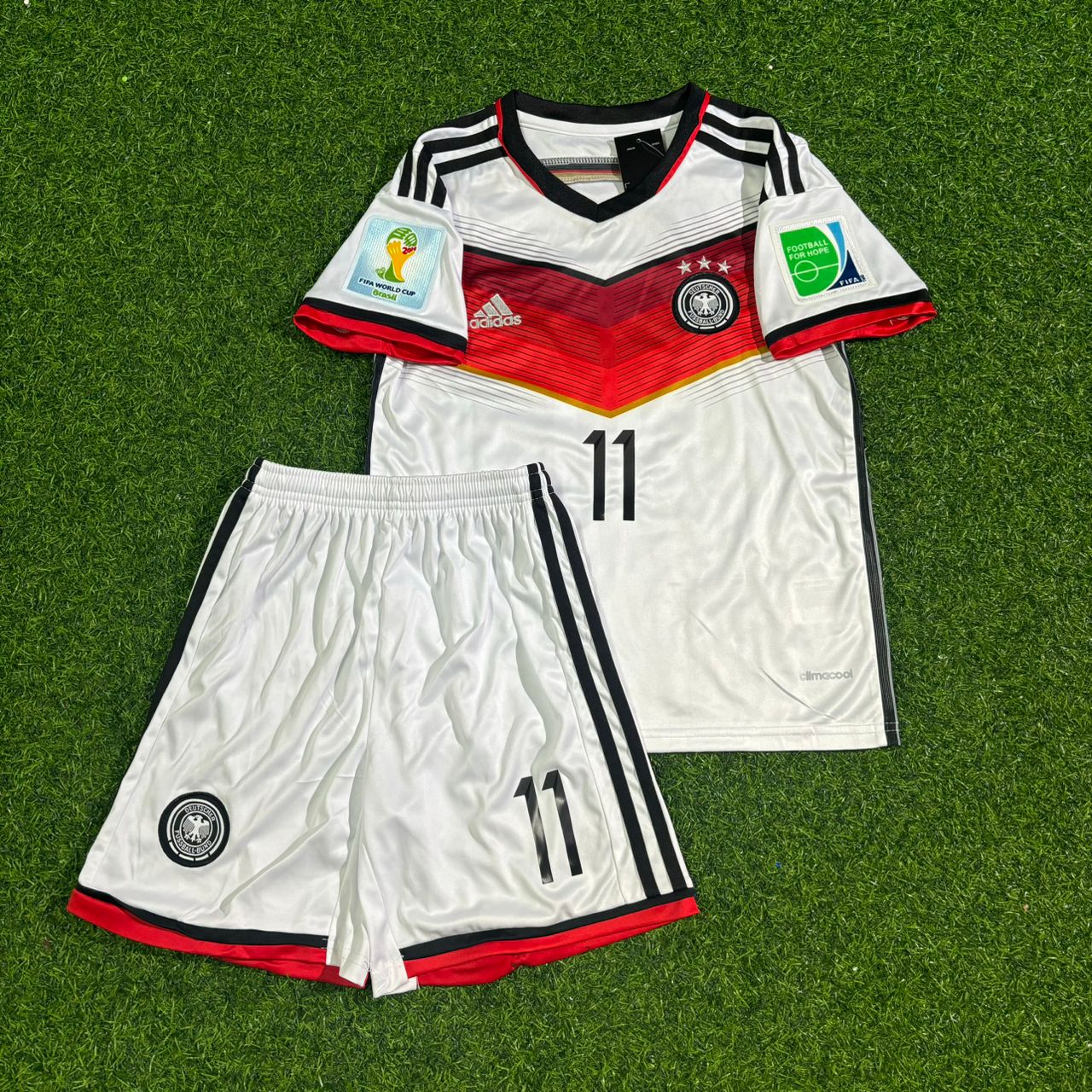 Germany World Cup 2014 Miroslav Klose Kids White Retro Football Jersey Kit
