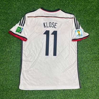Germany World Cup 2014 Miroslav Klose Kids White Retro Football Jersey Kit