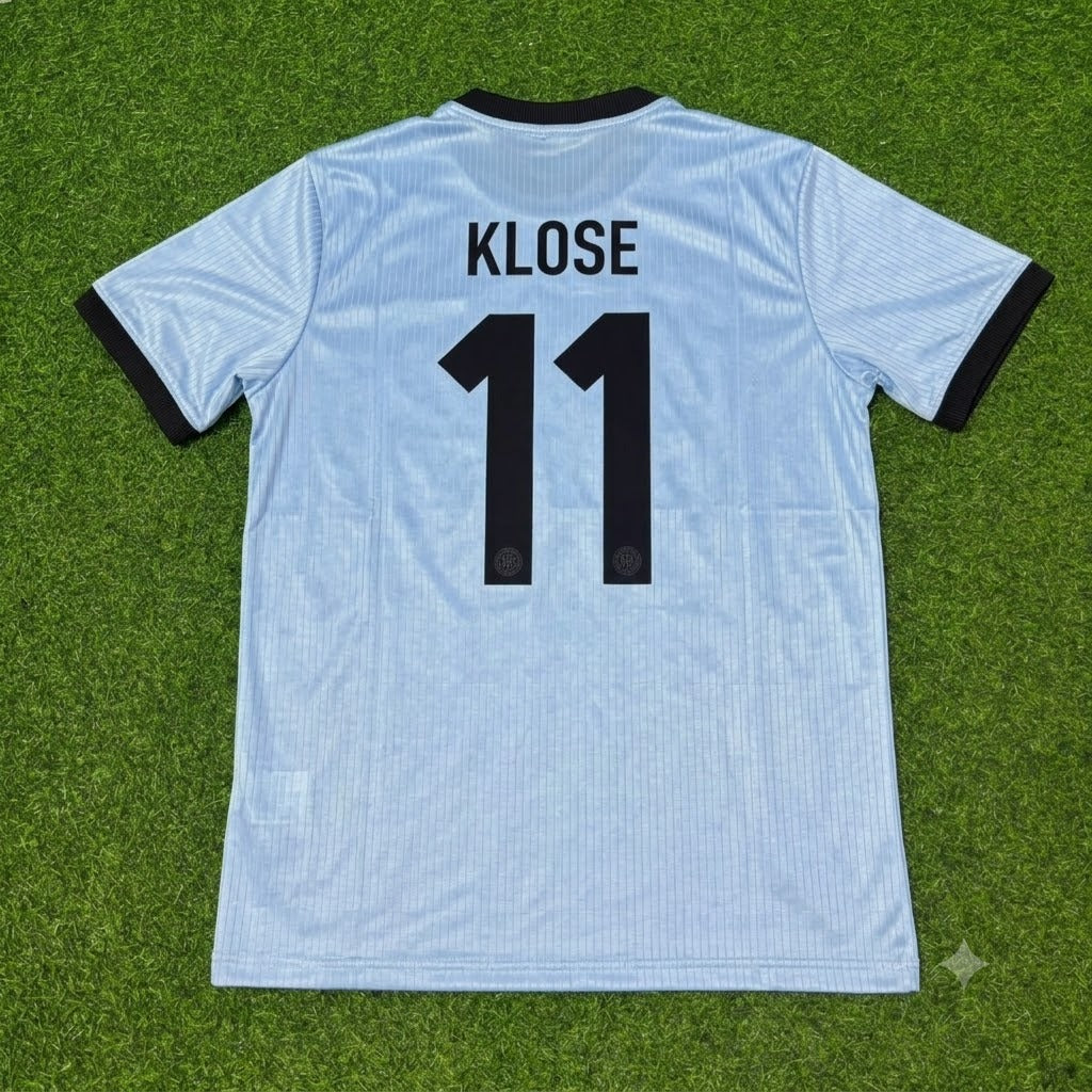 Miroslav Klose Germany 125th Year Special Clear Blue Retro Football Jersey Kit