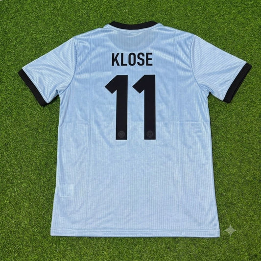 Miroslav Klose Germany 125th Year Special Clear Blue Retro Football Jersey Kit