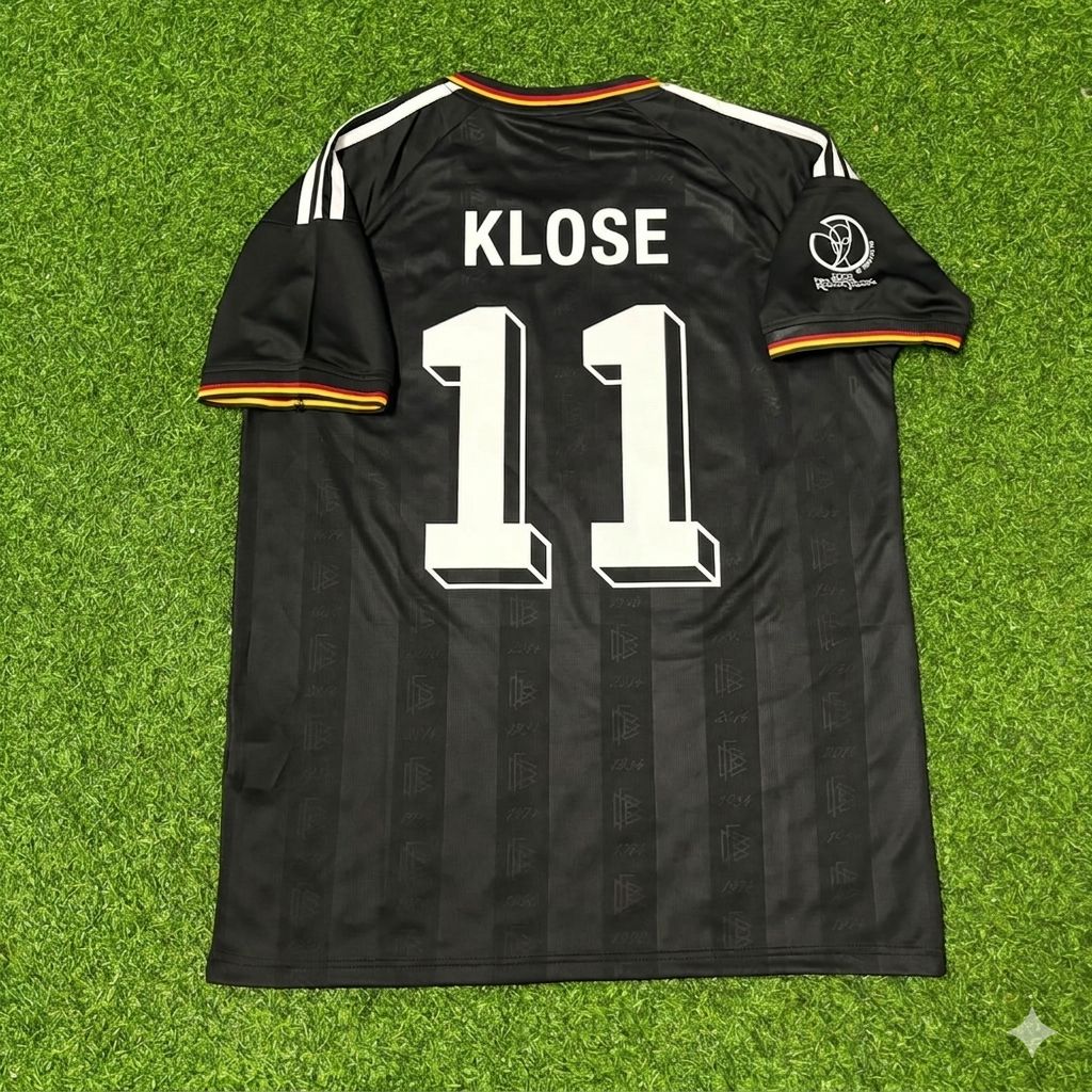 Germany World Cup 2002 Miroslav Klose Black Special Retro Football Jersey
