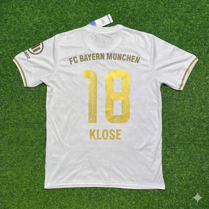 Miroslav Klose #18 FC Bayern München 125 Years Anniversary Special-Edition White Football Jersey