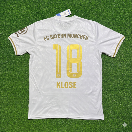 Miroslav Klose #18 FC Bayern München 125 Years Anniversary Special-Edition White Football Jersey