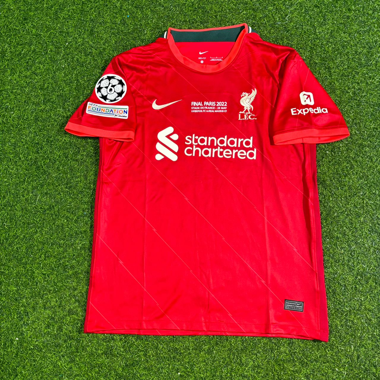Fabinho #3 Liverpool 2022 Champions League Final Home Retro Football Jersey Kit