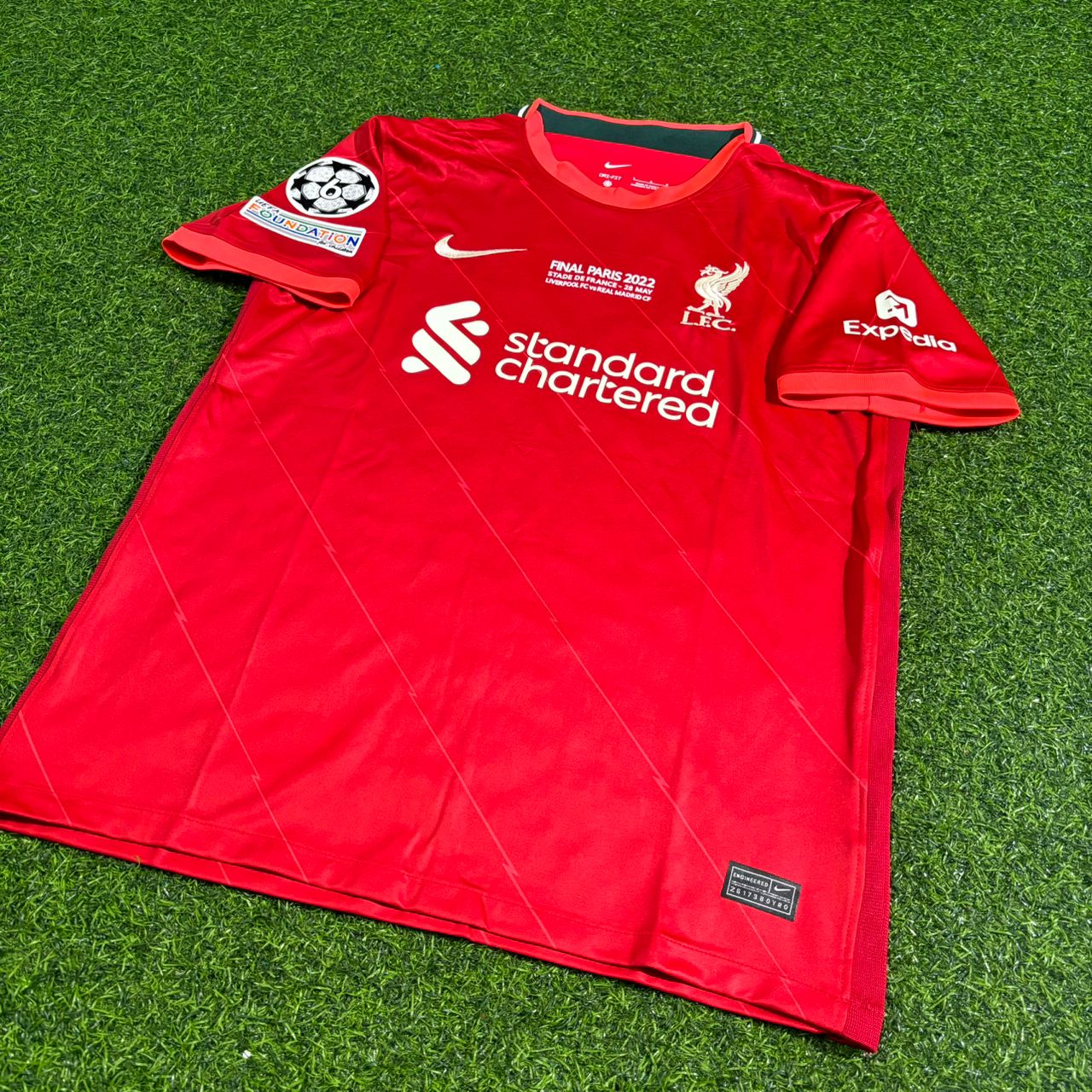 Fabinho #3 Liverpool 2022 Champions League Final Home Retro Football Jersey Kit