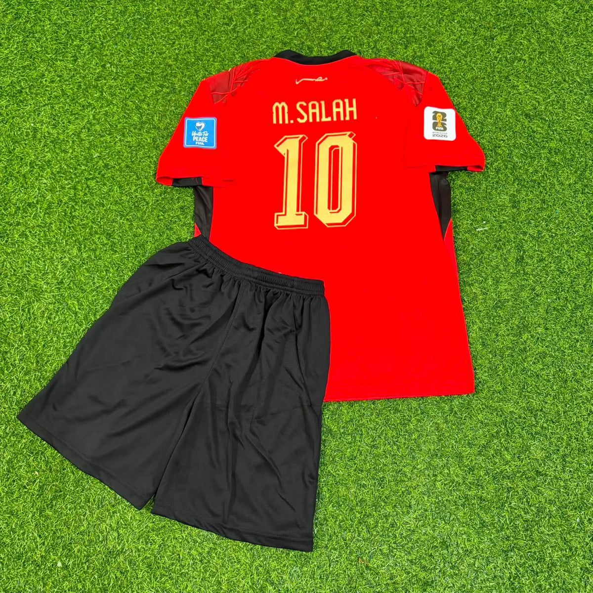 Mohamed Salah Egypt 2026 World Cup Home Kids Football Jersey Paradise Edition