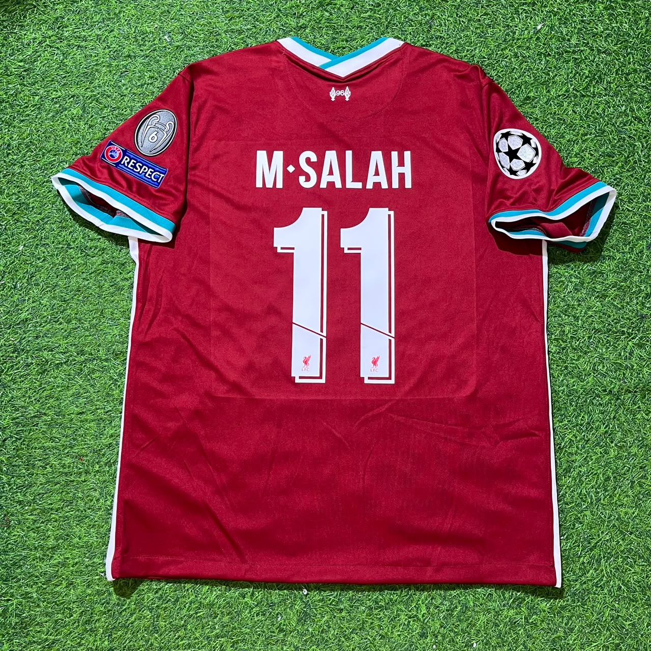 Mohamed Salah 11# Liverpool 2019 2020 Home Retro Football Jersey Kit