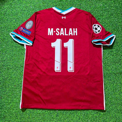 Mohamed Salah 11# Liverpool 2019 2020 Home Retro Football Jersey Kit