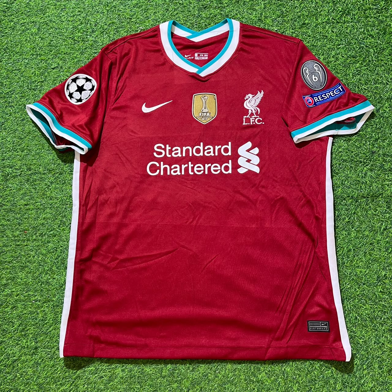Mohamed Salah 11# Liverpool 2019 2020 Home Retro Football Jersey Kit