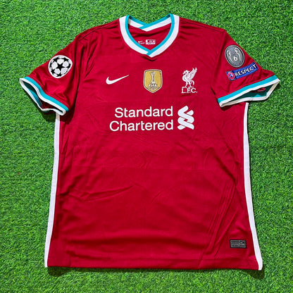 Mohamed Salah 11# Liverpool 2019 2020 Home Retro Football Jersey Kit