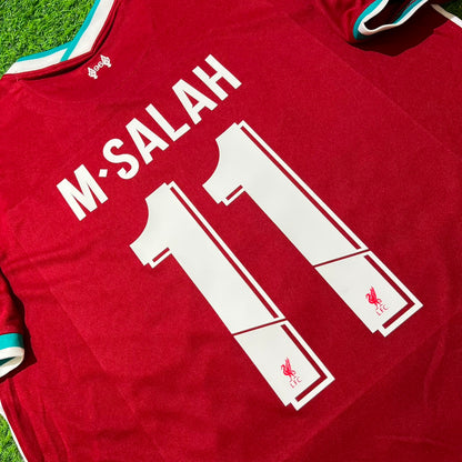 Mohamed Salah 11# Liverpool 2019 2020 Home Retro Football Jersey Kit