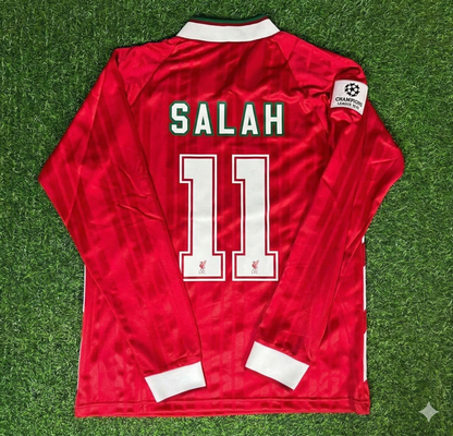 Mohamed Salah Liverpool Long Sleeve Retro Football Jersey Kit