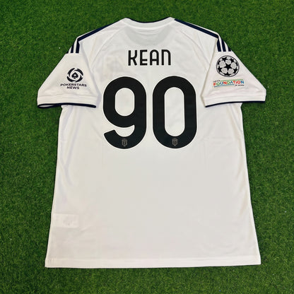 Moise Kean #90 Como 2027 Away Champions League Patch Football Jersey