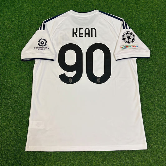 Moise Kean #90 Como 2027 Away Champions League Patch Football Jersey