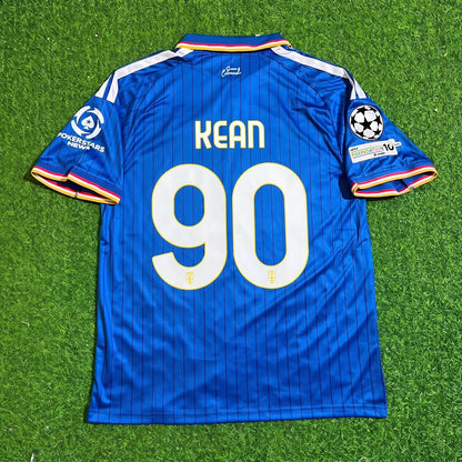 Moise Kean #90 Como 2027 Home Blue Champions League Patch Football Jersey