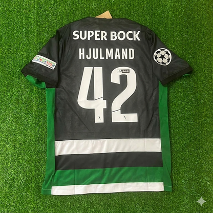 Morten Hjulmand 42- Sporting Lisbon Home Green Football Jersey