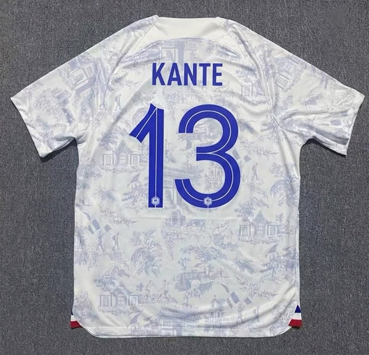 France World Cup 2022 N’golo Kante #13 Away Retro Football Jersey