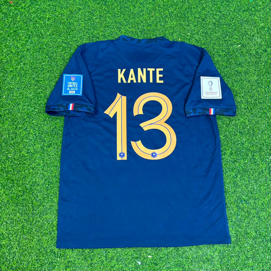 France World Cup 2022 N'Golo Kante Final Retro Football Jersey