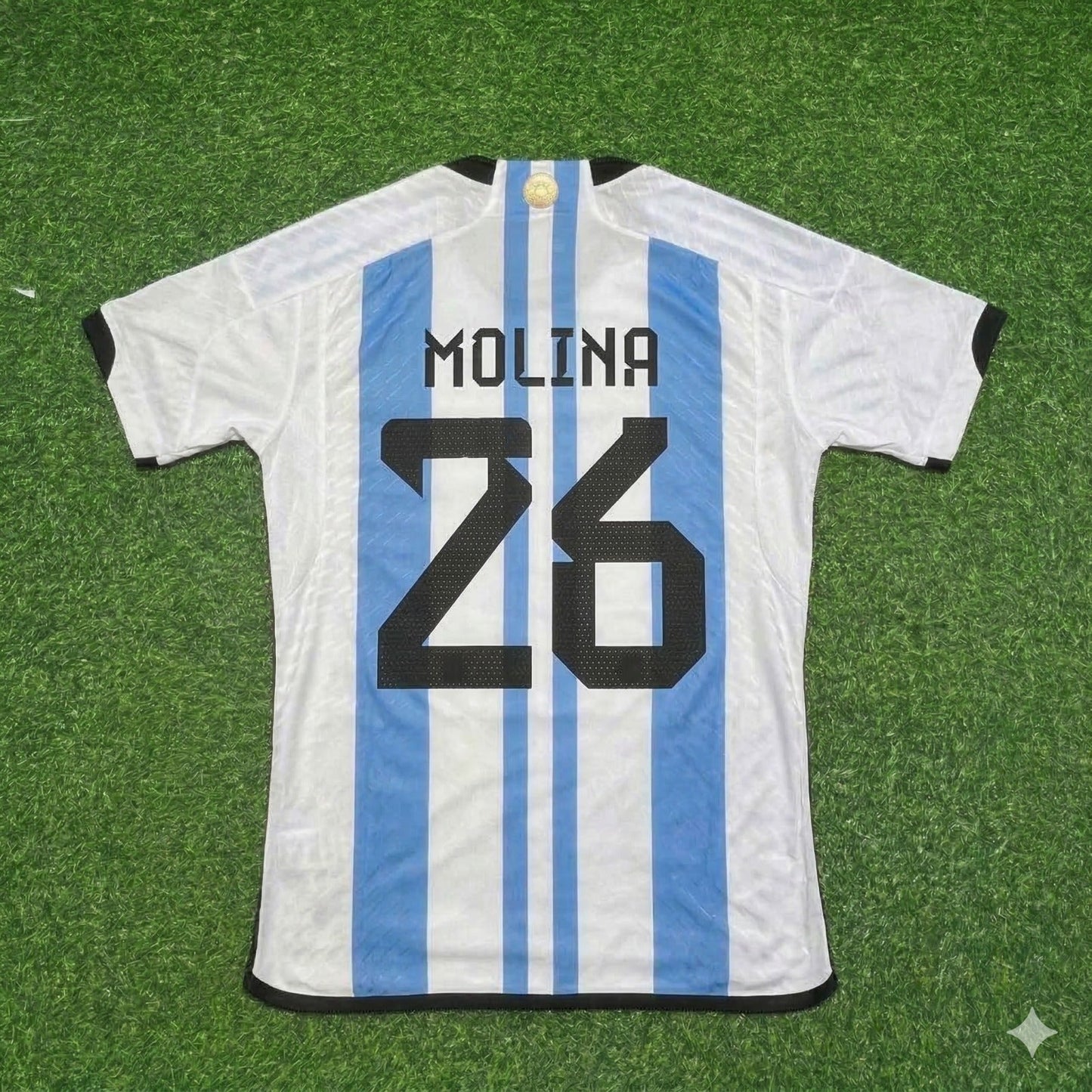 Argentina World Cup 2022 Nahuel Molina 26- Qatar Champion Home Football Jersey