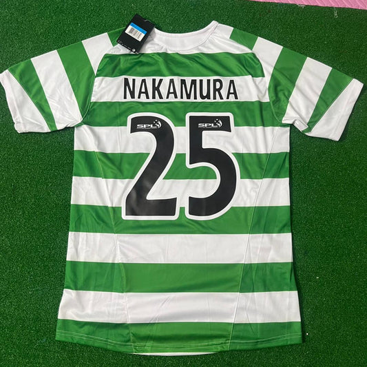 Celtic Shunsuke Nakamura Retro Home Jersey Trikot Maillot Soccer Kit
